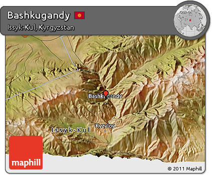 Satellite 3D Map of Bashkugandy