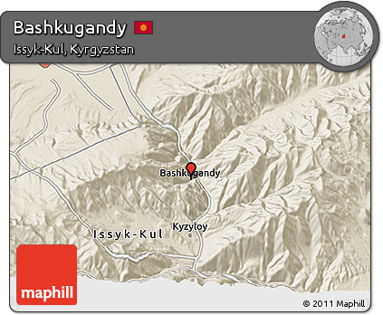 Shaded Relief 3D Map of Bashkugandy
