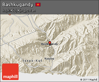 Shaded Relief 3D Map of Bashkugandy