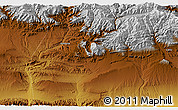 Physical 3D Map of the area around 42° 9' 30" N, 83° 22' 30" E