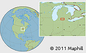 Savanna Style Location Map of Sherwood