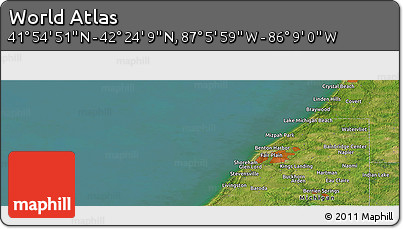 Satellite Panoramic Map of the Area around 42° 9' 30" N, 86° 37' 30" W