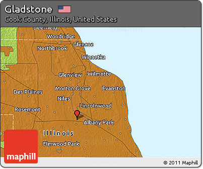 Physical 3D Map of Gladstone