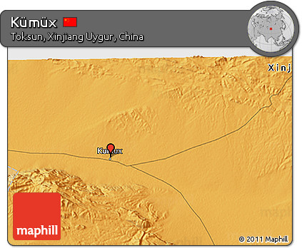 Political 3D Map of Kümüx