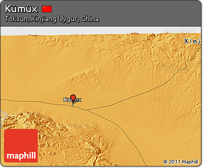 Political 3D Map of Kümüx