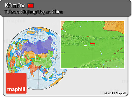 Political Location Map of Kümüx