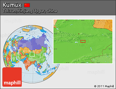Political Location Map of Kümüx