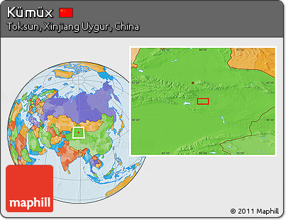 Political Location Map of Kümüx