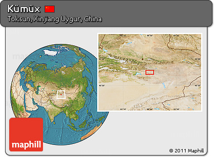 Satellite Location Map of Kümüx