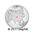 Outline Map of the Area around 42° 9' 30" N, 88° 28' 29" E, rectangular outline