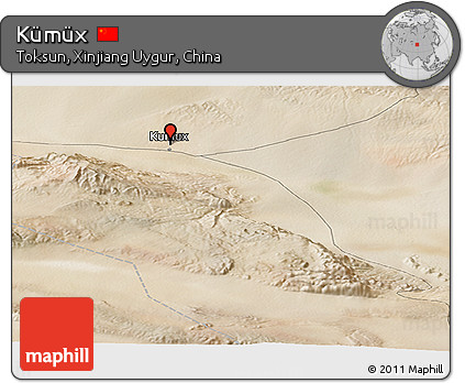 Satellite Panoramic Map of Kümüx