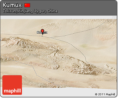 Satellite Panoramic Map of Kümüx