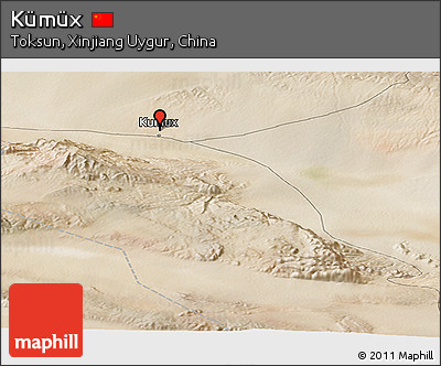Satellite Panoramic Map of Kümüx