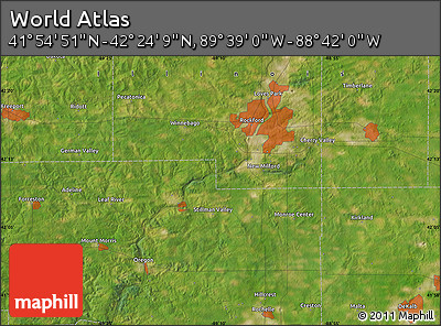 Satellite Map of the Area around 42° 9' 30" N, 89° 10' 30" W