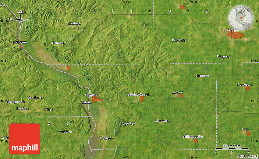 Satellite Map of Goose Lake