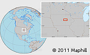 Gray Location Map of the area around 42° 9' 30" N, 92° 34' 29" W