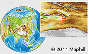 Physical Location Map of the area around 42° 9' 30" N, 94° 25' 30" E