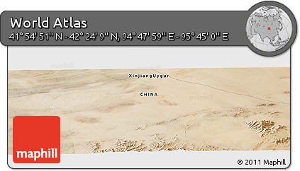 Satellite Panoramic Map of the Area around 42° 9' 30" N, 95° 16' 30" E