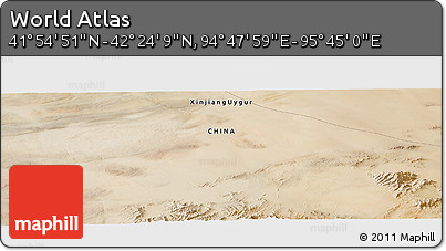 Satellite Panoramic Map of the Area around 42° 9' 30" N, 95° 16' 30" E