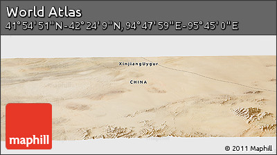 Satellite Panoramic Map of the Area around 42° 9' 30" N, 95° 16' 30" E