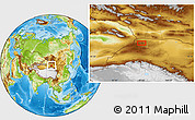 Physical Location Map of the area around 42° 9' 30" N, 96° 58' 29" E