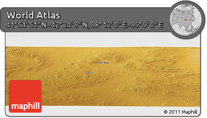 Physical Panoramic Map of the Area around 42° 9' 30" N, 98° 40' 30" E