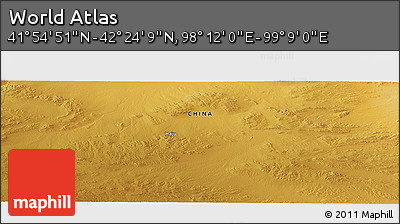 Physical Panoramic Map of the Area around 42° 9' 30" N, 98° 40' 30" E