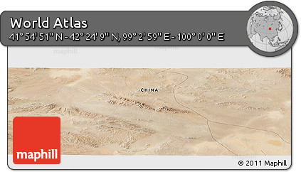 Satellite Panoramic Map of the Area around 42° 9' 30" N, 99° 31' 30" E