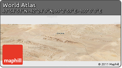 Satellite Panoramic Map of the Area around 42° 9' 30" N, 99° 31' 30" E