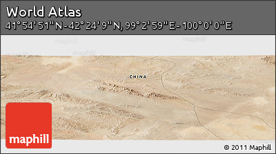 Satellite Panoramic Map of the Area around 42° 9' 30" N, 99° 31' 30" E
