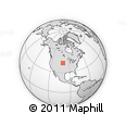 Outline Map of the Area around 42° 35' 40" N, 100° 13' 29" W, rectangular outline