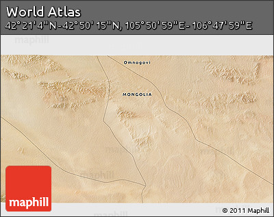 Satellite 3D Map of the Area around 42° 35' 40" N, 106° 19' 29" E