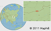 Savanna Style Location Map of the area around 42° 35' 40" N, 108° 52' 30" E