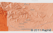 Political 3D Map of South Pass City