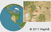 Satellite Location Map of South Pass City