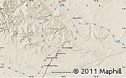 Shaded Relief Map of the area around 42° 35' 40" N, 108° 43' 29" W