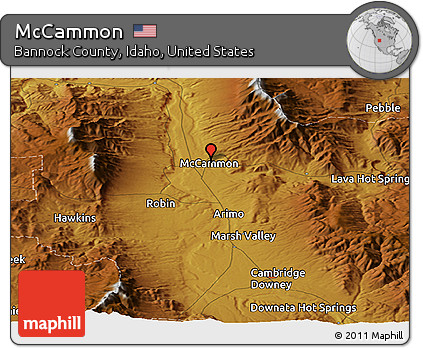 Physical Panoramic Map of McCammon