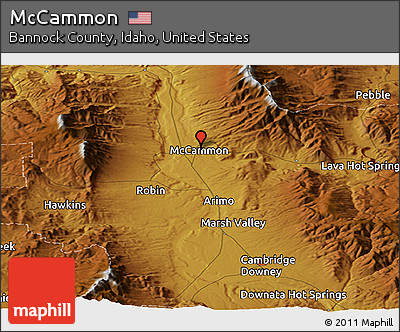Physical Panoramic Map of McCammon