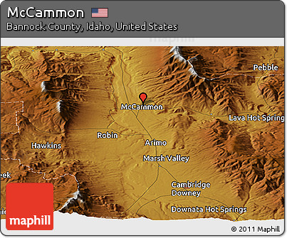 Physical Panoramic Map of McCammon