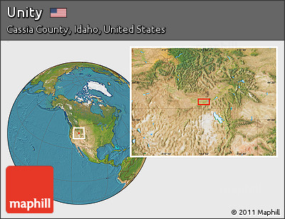 Satellite Location Map of Unity