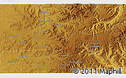 Physical 3D Map of the area around 42° 35' 40" N, 117° 22' 30" E