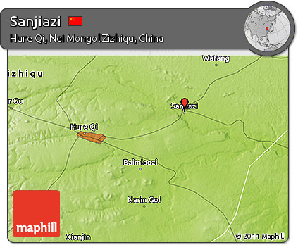Physical 3D Map of Sanjiazi