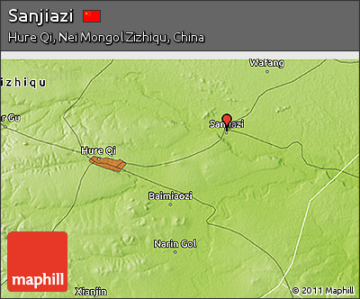 Physical 3D Map of Sanjiazi