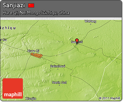 Physical 3D Map of Sanjiazi