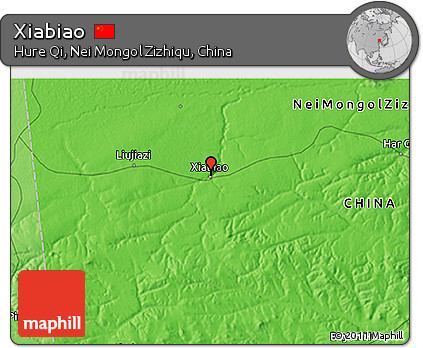 Political 3D Map of Xiabiao