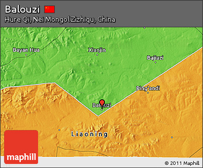Political 3D Map of Balouzi