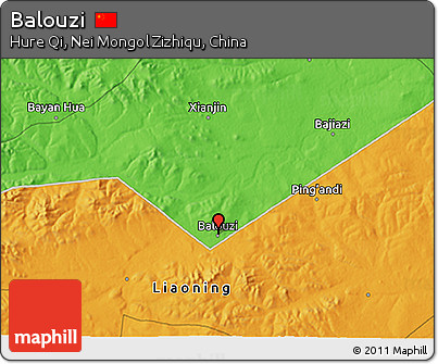Political 3D Map of Balouzi