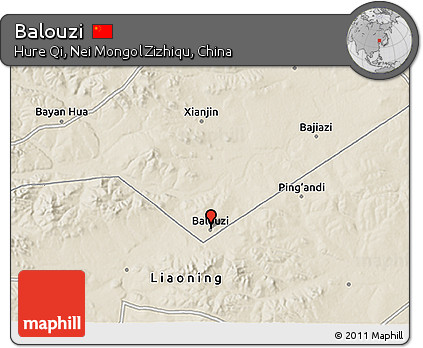 Shaded Relief 3D Map of Balouzi