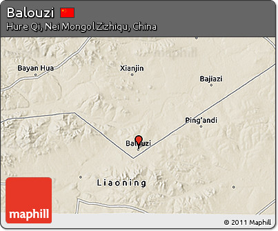 Shaded Relief 3D Map of Balouzi