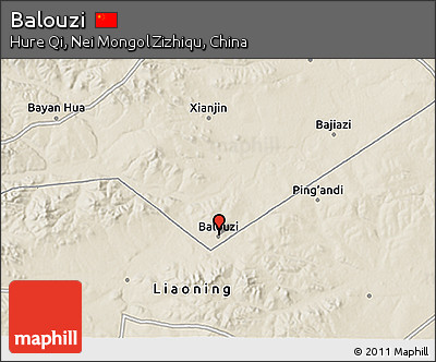 Shaded Relief 3D Map of Balouzi